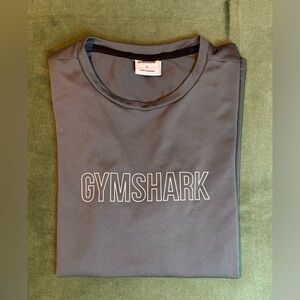 Gymshark Charcoal Tee, moisture wicken, muscle fit, Size: L. (5454)